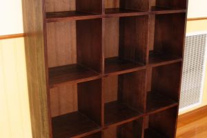 Bookcase  made from victorian ash tinted to get the walnut deep brown. 7   Copy