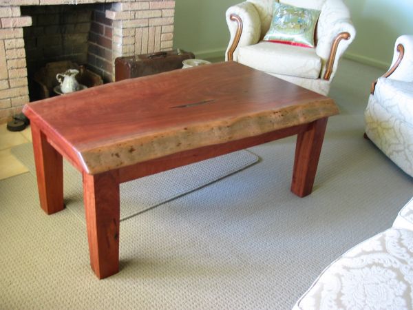 Envisage Furniture Custom Made, Red Gum Slab Coffee Table